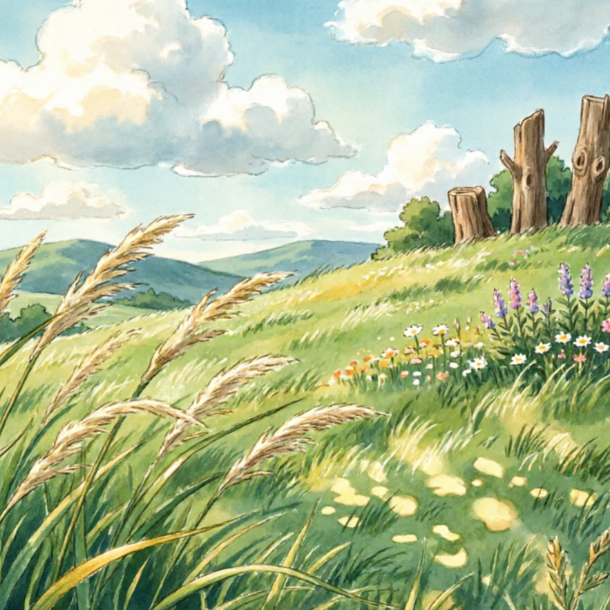 AI Cartoon Style Generator style sample: Garden