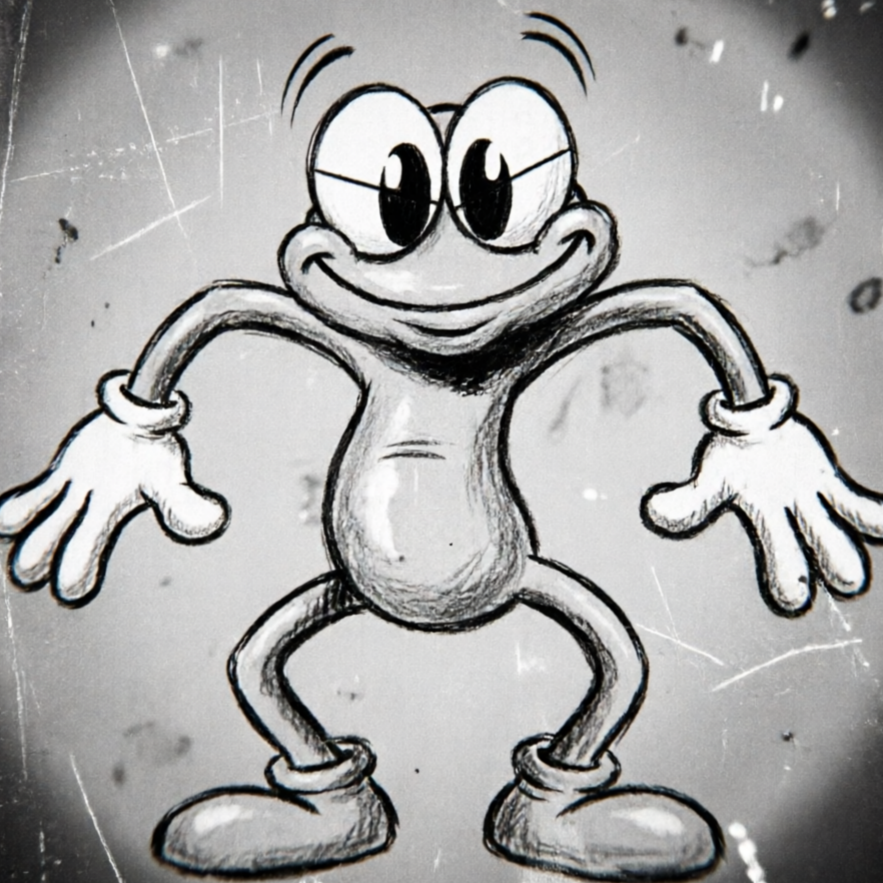 AI Cartoon Style Generator style sample: frog