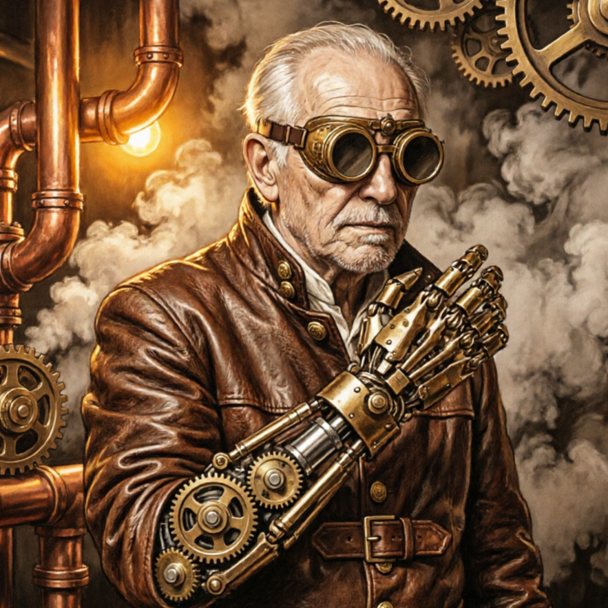 AI Character Drawing Generator example: Sci-fi cyborg