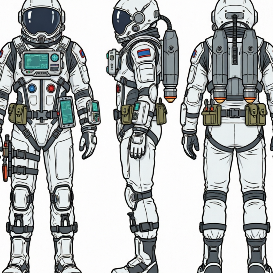 AI Character Drawing Generator style sample: Sci-fi astronaut