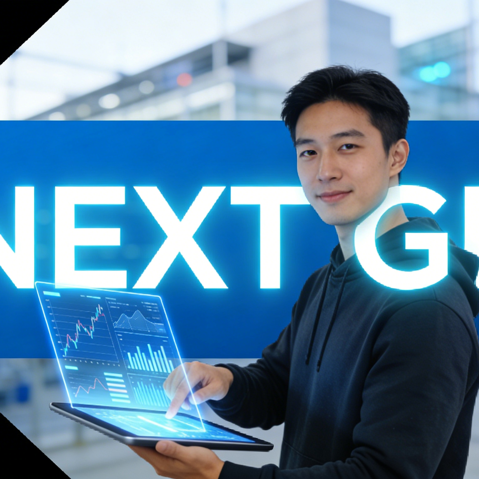 혁신가 및 NEXT GEN 로고가 포함된 기술 행사 전단지