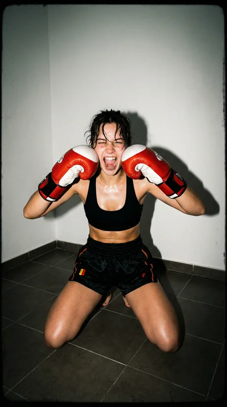 Focused style sample: peak emotional expression fighter roar