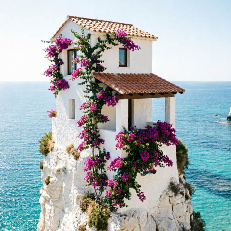 AI Mansion Generator example: serene mountain retreat