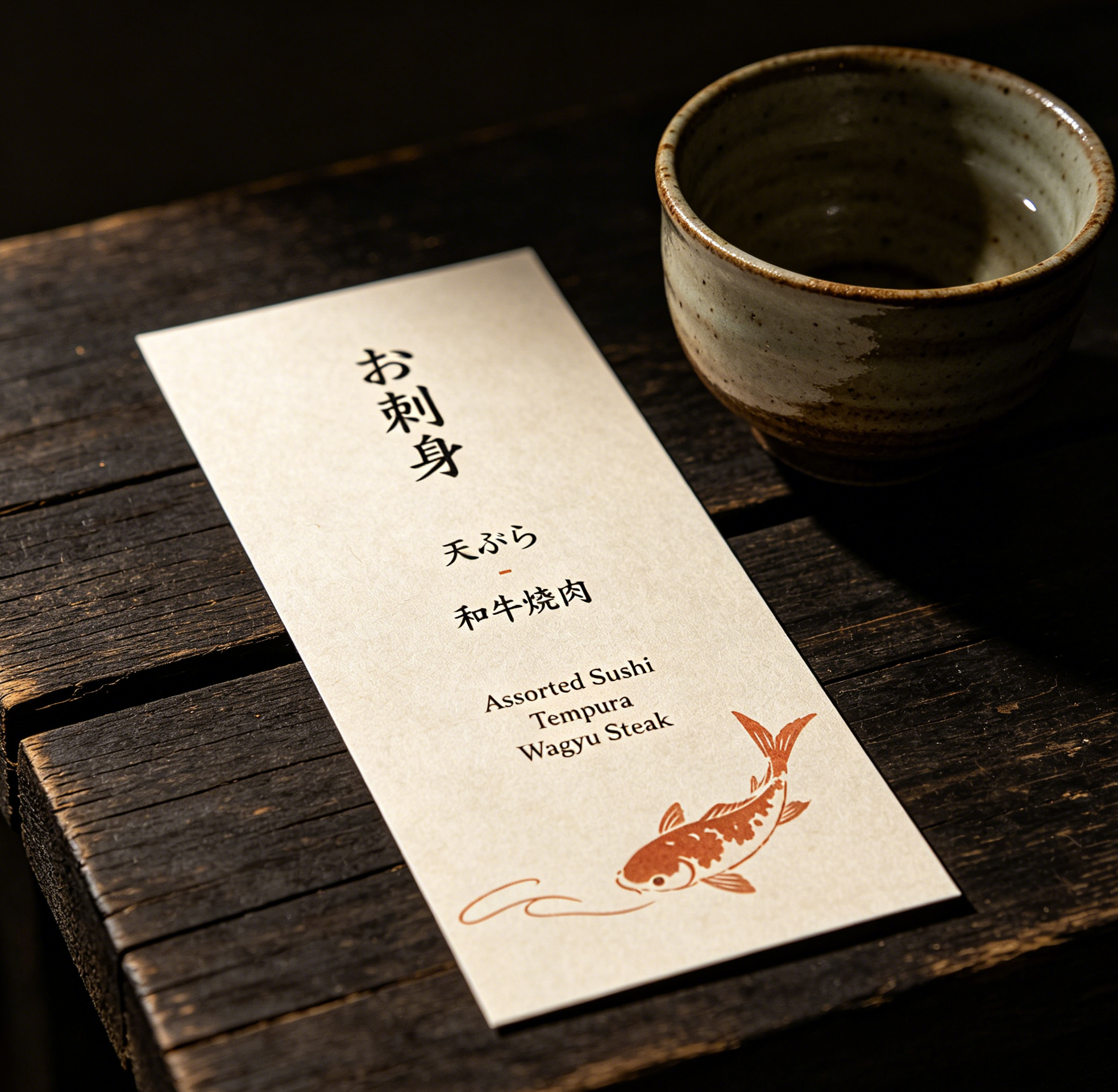 AI-generated dessert menu example