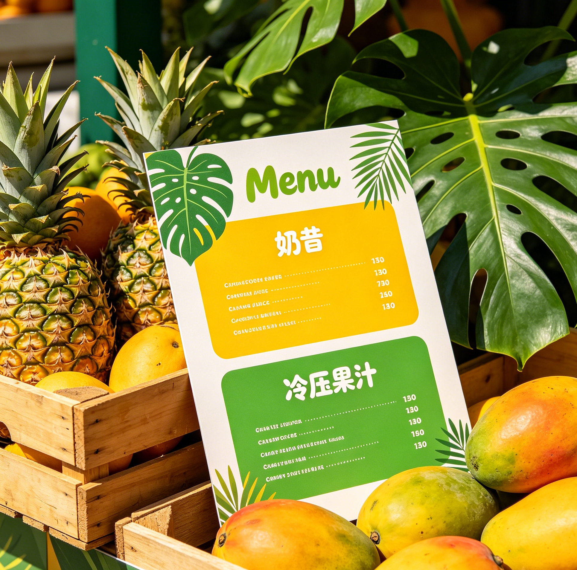 AI Menu Generator style 5: Vibrant & Playful