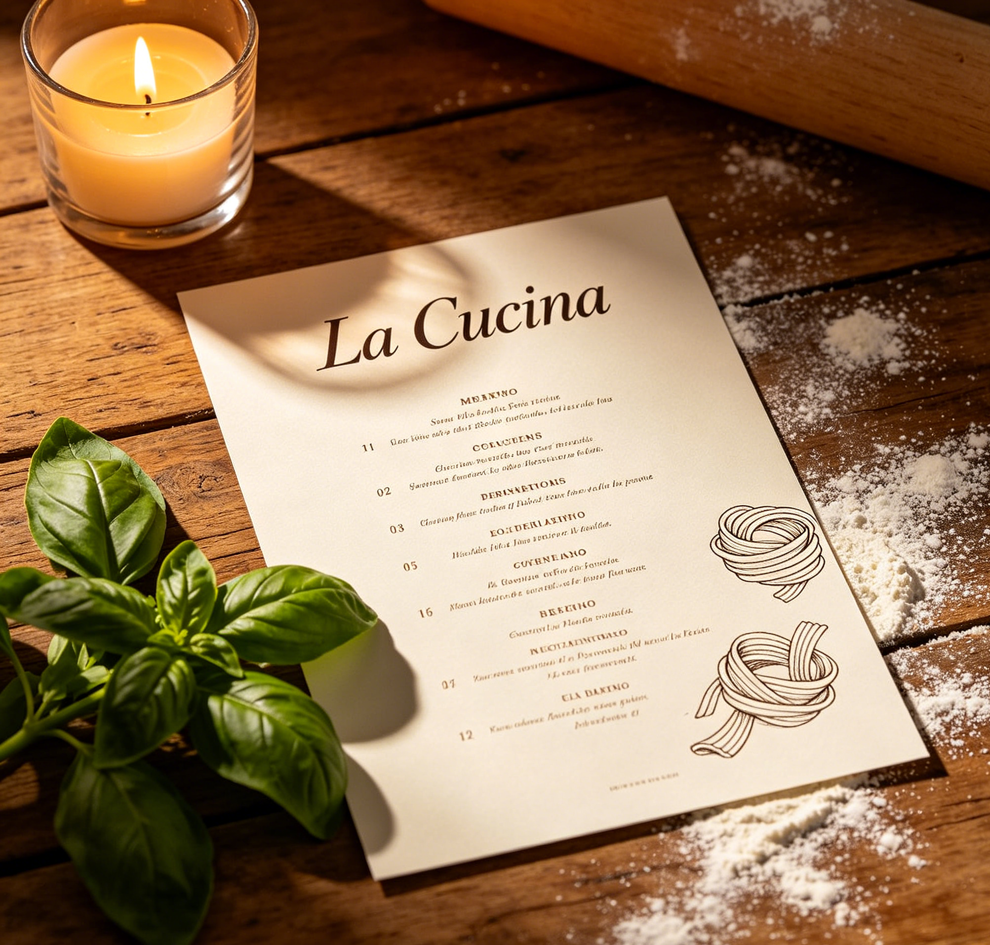 AI Menu Generator style 6: Minimalist & Clear