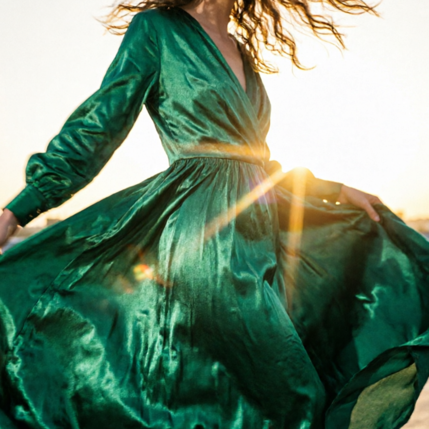 AI Realistic Art Generator style sample: Green skirt