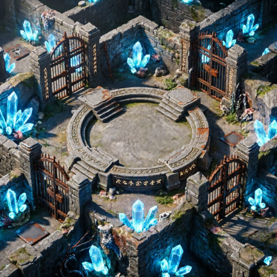 AI RPG Map Generator isometric RPG map style sample