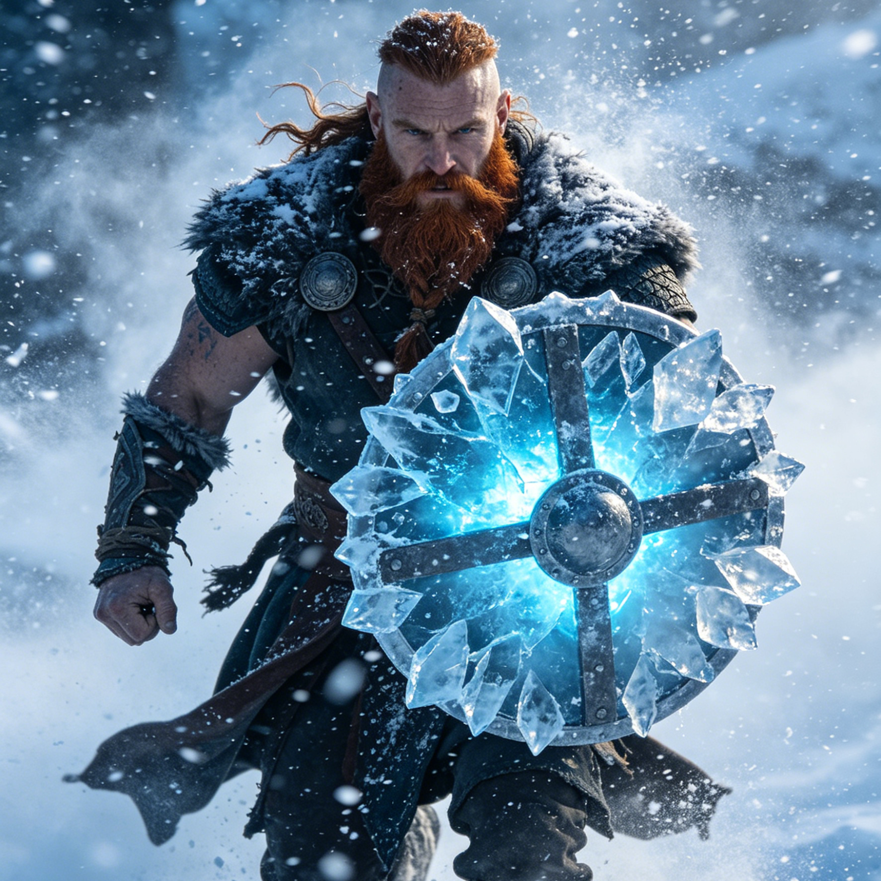 AI Shield Generator style sample: viking warrior with a shield made