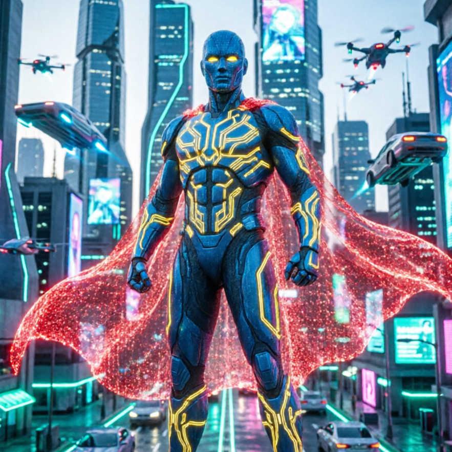 AI Superman Generator example of Clark Kent's daily life