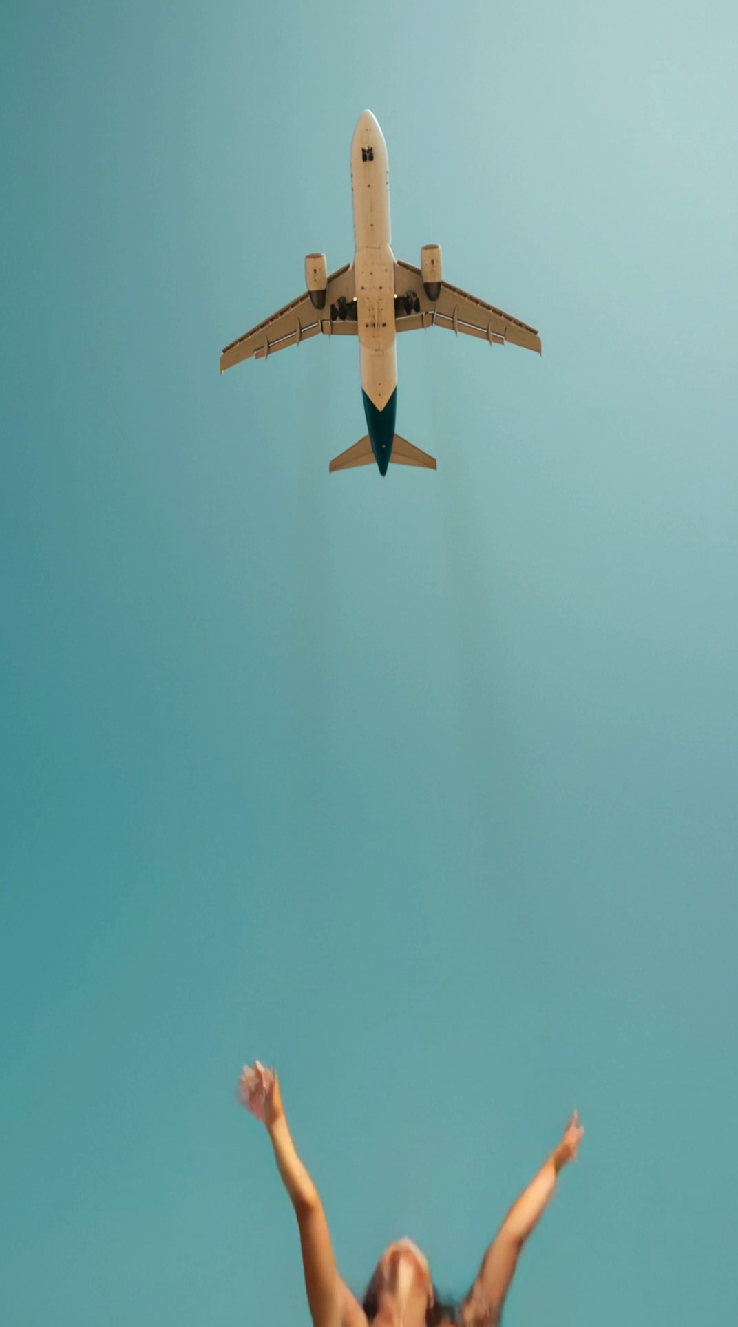 AI generated video for engaging couples social media post with beach lift and jet