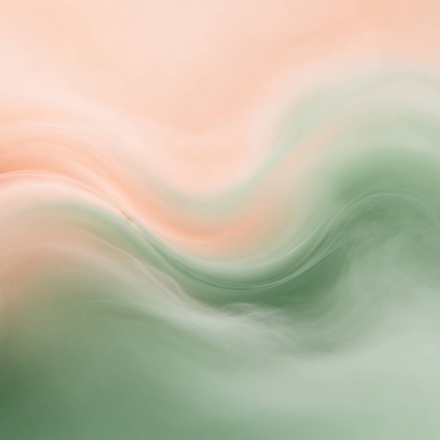 AI Visual Art Generator style sample: soft gradients of peach and sage