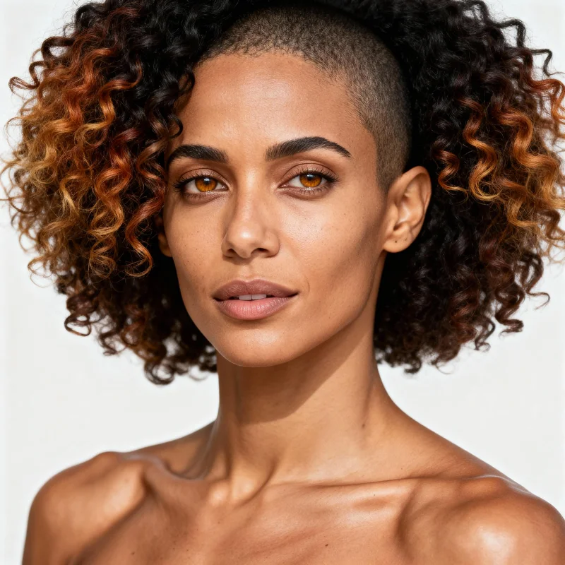 Avatar gerado por IA de uma mulher norte-africana, 26-35 anos, para design de interface do usuário, promovendo inclusão.